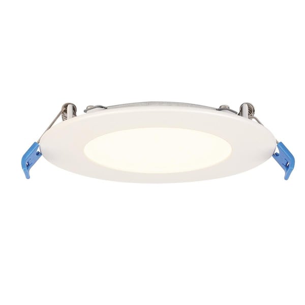 Recessed Down-Light LED Dimmablemable 10W 120V 3000K Warm White Slim 4In White